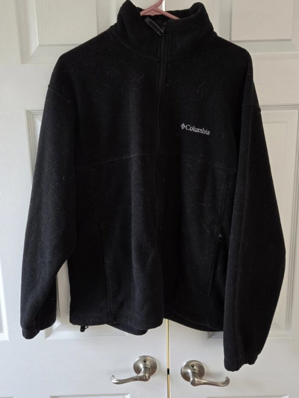 Columbia Men's Black Fleece Jacket Full Zip Athletic Size L